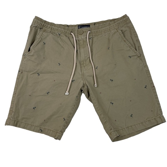 Other - Teamspirit Men's Comfy Casual Pull On Shorts Khaki Size Large 100% Cotton Preppy